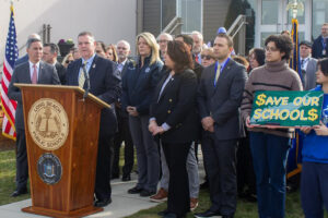 Nassau County Officials Rally To Oppose Cuts To Foundation Aid